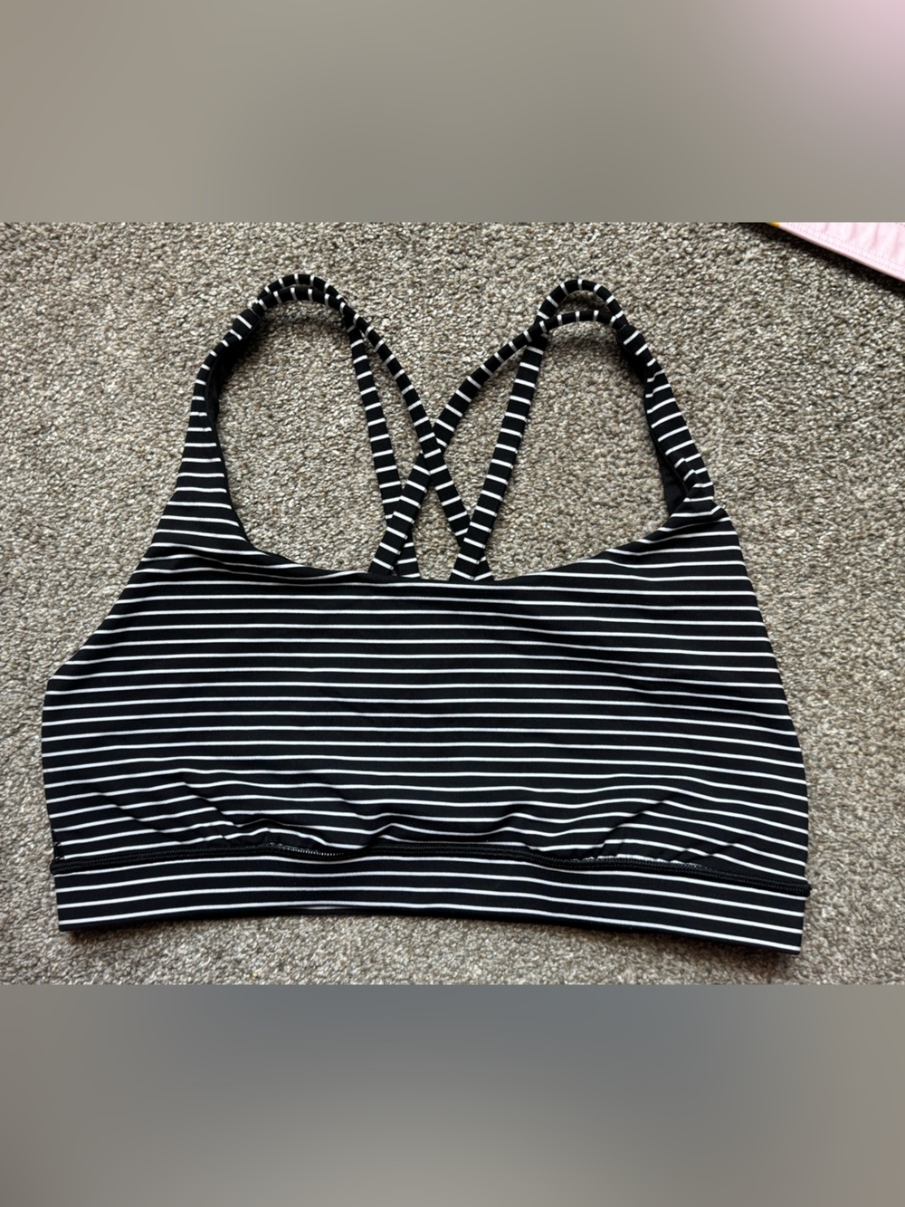 Lululemon Energy bra size 10 black white